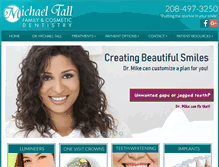 Tablet Screenshot of michaeltalldentistry.com